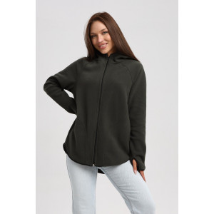 Толстовка женская 733 флис (р-ры: 44-54) хаки