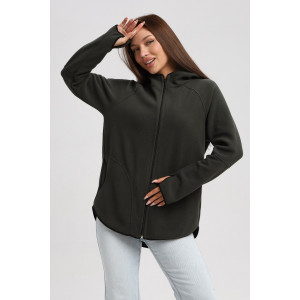 Толстовка женская 733 флис (р-ры: 44-54) хаки