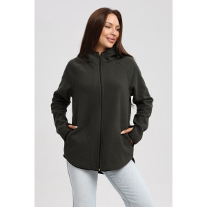 Толстовка женская 733 флис (р-ры: 44-54) хаки