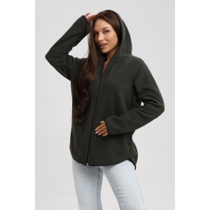 Толстовка женская 733 флис (р-ры: 44-54) хаки