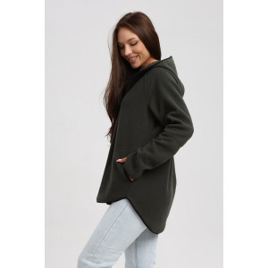 Толстовка женская 733 флис (р-ры: 44-54) хаки