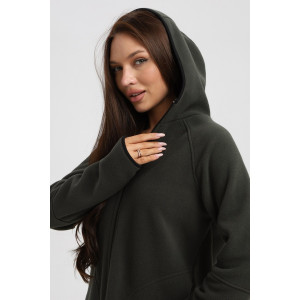 Толстовка женская 733 флис (р-ры: 44-54) хаки