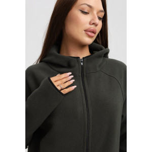 Толстовка женская 733 флис (р-ры: 44-54) хаки