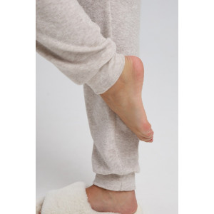 Костюм двойка женский 715 махра (р-ры: 46-58) бежевый-коричневый Костюм двойка женский 715 махра (р-ры: 46-58) бежевый-коричневый