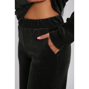 Костюм двойка женский 01065 велюр (р-ры: 44-58) хаки Костюм двойка женский 01065 велюр (р-ры: 44-58) хаки