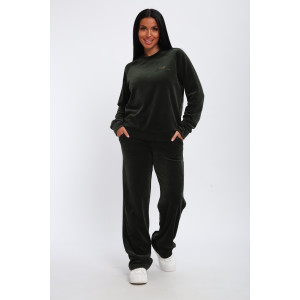 Костюм двойка женский 01065 велюр (р-ры: 44-58) хаки Костюм двойка женский 01065 велюр (р-ры: 44-58) хаки