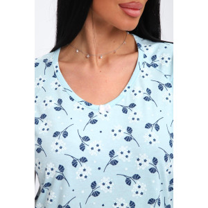 Сорочка женская 01064 кулирка (р-ры: 50-64) синий