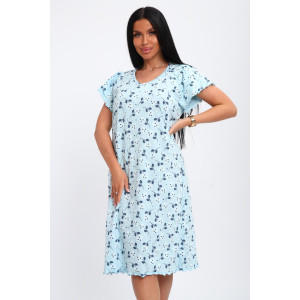 Сорочка женская 01064 кулирка (р-ры: 50-64) синий