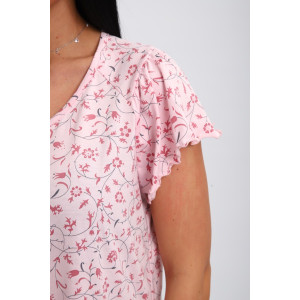 Сорочка женская 01064 кулирка (р-ры: 50-64) розовый Сорочка женская 01064 кулирка (р-ры: 50-64) розовый