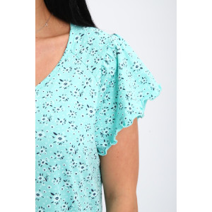 Сорочка женская 01064 кулирка (р-ры: 50-64) бирюзовый