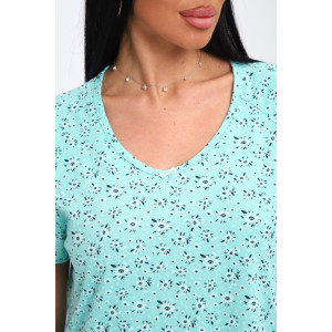 Сорочка женская 01064 кулирка (р-ры: 50-64) бирюзовый