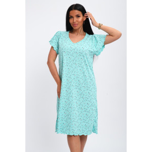 Сорочка женская 01064 кулирка (р-ры: 50-64) бирюзовый