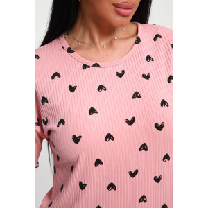 Пижама женская 01063 полиэстер (р-ры: 44-56) розовый