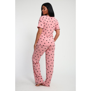 Пижама женская 01063 полиэстер (р-ры: 44-56) розовый