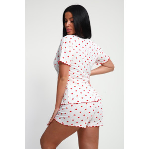 Пижама женская 01062 полиэстер (р-ры: 44-56) красный