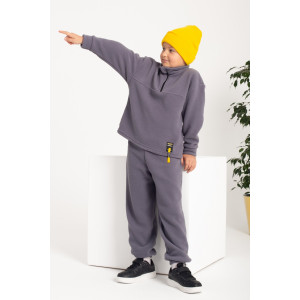 Костюм двойка детский "Сноу" КД-11 флис (р-ры: 116-152) серый Костюм двойка детский "Сноу" КД-11 флис (р-ры: 116-152) серый