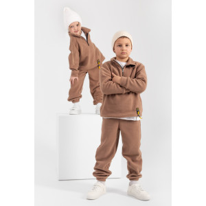 Костюм двойка детский "Сноу" КД-11 флис (р-ры: 116-152) беж