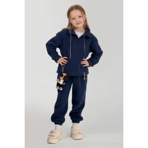 Костюм двойка детский "Сноу" КД-11 флис (р-ры: 116-152) чернило