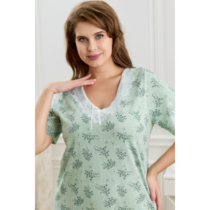 Сорочка женская "Канна-1" кулирка (р-ры: 50-60) зеленый Сорочка женская "Канна-1" кулирка (р-ры: 50-60) зеленый