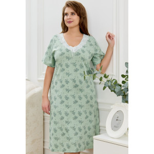 Сорочка женская "Канна-1" кулирка (р-ры: 50-60) зеленый Сорочка женская "Канна-1" кулирка (р-ры: 50-60) зеленый