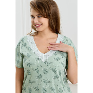 Пижама женская "Канна-2" кулирка (р-ры: 50-64) зеленый