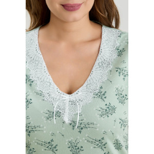 Пижама женская "Канна-2" кулирка (р-ры: 50-64) зеленый