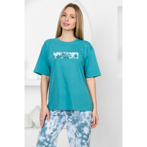 Костюм двойка женский "Улан-2" кулирка (р-ры: 44-54) петроль Костюм двойка женский "Улан-2" кулирка (р-ры: 44-54) петроль