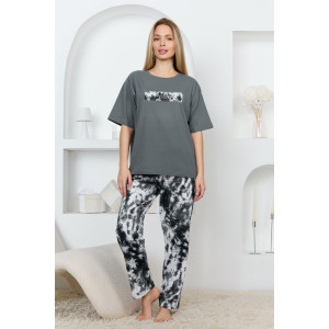 Костюм двойка женский "Улан-2" кулирка (р-ры: 44-54) серый