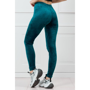 Леггинсы женские "Фемида" велюр стрейч (р-ры: 42-54) зеленый