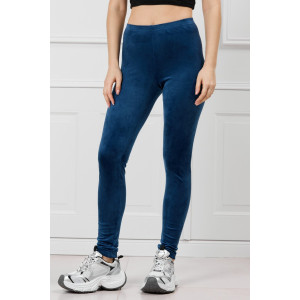 Леггинсы женские "Фемида" велюр стрейч (р-ры: 42-54) синий