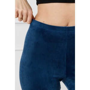 Леггинсы женские "Фемида" велюр стрейч (р-ры: 42-54) синий