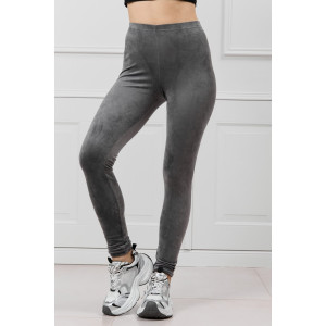 Леггинсы женские "Фемида" велюр стрейч (р-ры: 42-54) серый