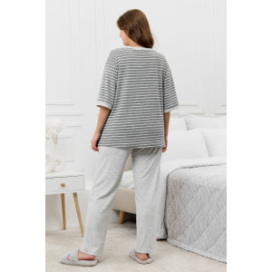 Костюм двойка женский "Краски" махра (р-ры: 48-58) серый Костюм двойка женский "Краски" махра (р-ры: 48-58) серый