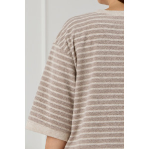 Костюм двойка женский "Краски" махра (р-ры: 48-58) светло-бежевый