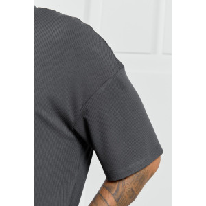 Футболка мужская "Алессандро-1" фактурный трикотаж (р-ры: 48-58) графитовый