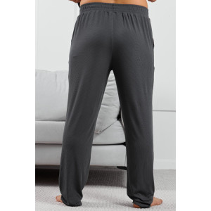 Брюки мужские "Алессандро-3" фактурный трикотаж (р-ры: 48-58) графитовый