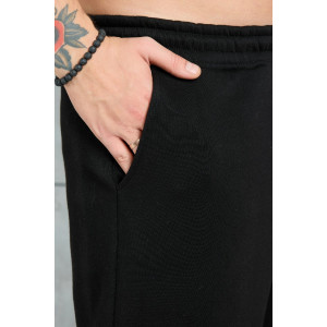 Брюки мужские "Тренд" футер 3-х нитка с начесом (р-ры: 48-58) черный