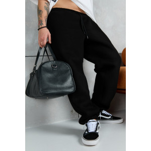 Брюки мужские "Тренд" футер 3-х нитка с начесом (р-ры: 48-58) черный