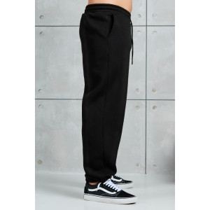 Брюки мужские "Тренд" футер 3-х нитка с начесом (р-ры: 48-58) черный