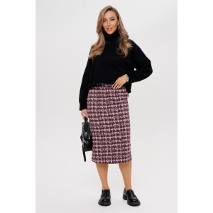 Юбка женская Ю26 футер 2-х нитка (р-ры: 50-66) винный Юбка женская Ю26 футер 2-х нитка (р-ры: 50-66) винный