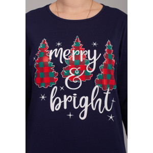 Костюм двойка женский К-242 "Ёлки" кулирка (р-ры: 46-56) красный