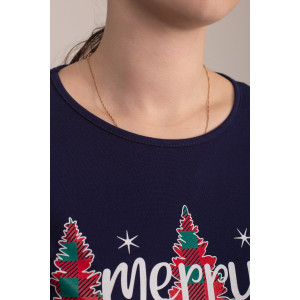 Костюм двойка женский К-242 "Ёлки" кулирка (р-ры: 46-56) красный