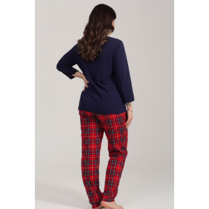 Костюм двойка женский К-242 "Ёлки" кулирка (р-ры: 46-56) красный