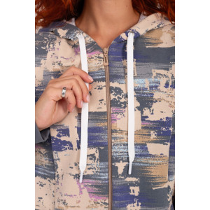 Костюм двойка женский "Дорис" ФК-17 футер с лайкрой (р-ры: 48-60) серый 2