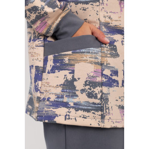 Костюм двойка женский "Дорис" ФК-17 футер с лайкрой (р-ры: 48-60) серый 2