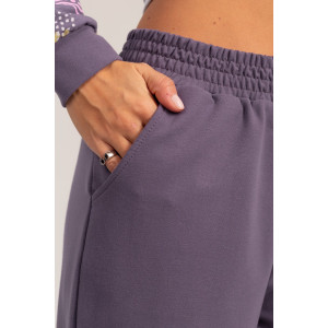 Костюм двойка женский "Дорис" ФК-17 футер с лайкрой (р-ры: 48-60) лиловый