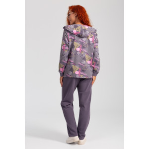 Костюм двойка женский "Дорис" ФК-17 футер с лайкрой (р-ры: 48-60) лиловый