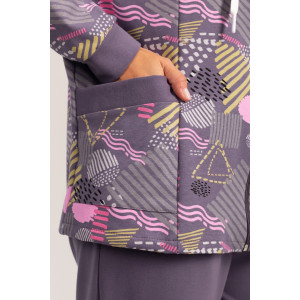 Костюм двойка женский "Дорис" ФК-17 футер с лайкрой (р-ры: 48-60) лиловый