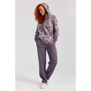 Костюм двойка женский "Дорис" ФК-17 футер с лайкрой (р-ры: 48-60) лиловый