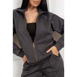 Костюм двойка женский 2128/1 глория (р-ры: 44-54) серый